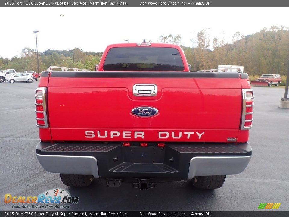 2015 Ford F250 Super Duty XL Super Cab 4x4 Vermillion Red / Steel Photo #12