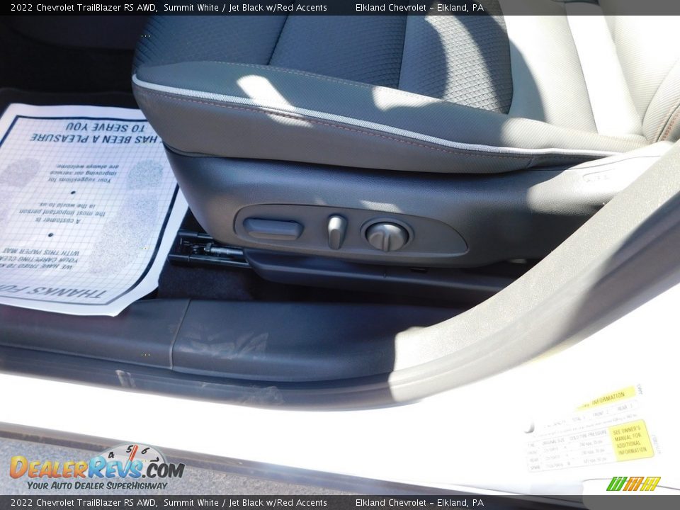 2022 Chevrolet TrailBlazer RS AWD Summit White / Jet Black w/Red Accents Photo #16