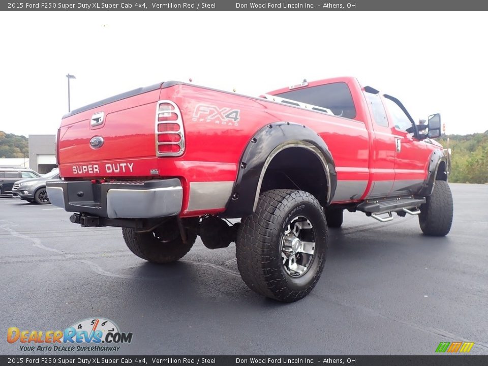 2015 Ford F250 Super Duty XL Super Cab 4x4 Vermillion Red / Steel Photo #14