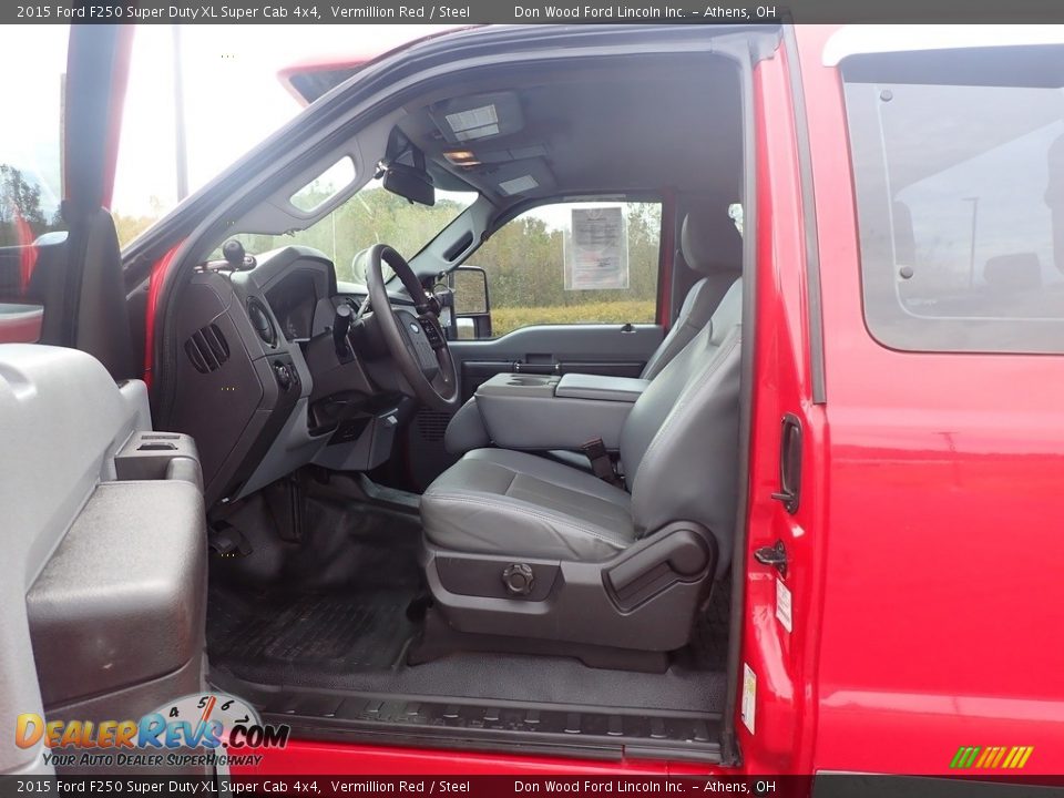 2015 Ford F250 Super Duty XL Super Cab 4x4 Vermillion Red / Steel Photo #18