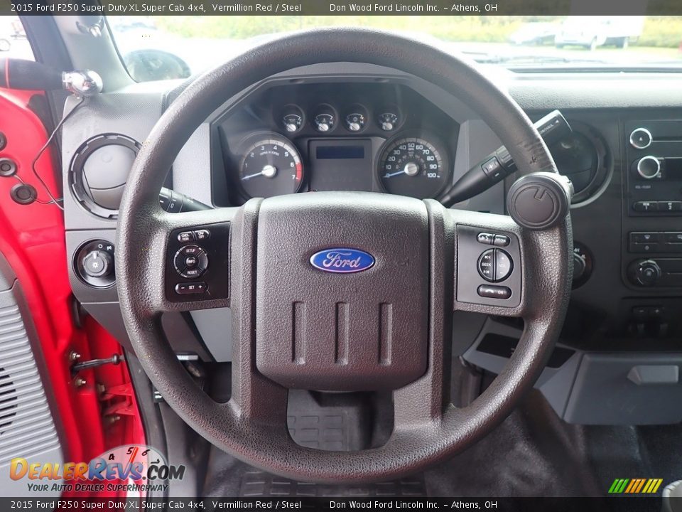 2015 Ford F250 Super Duty XL Super Cab 4x4 Vermillion Red / Steel Photo #22