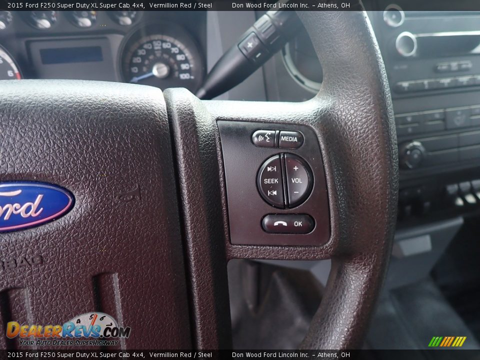 2015 Ford F250 Super Duty XL Super Cab 4x4 Vermillion Red / Steel Photo #25