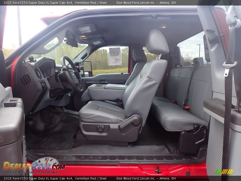 2015 Ford F250 Super Duty XL Super Cab 4x4 Vermillion Red / Steel Photo #32