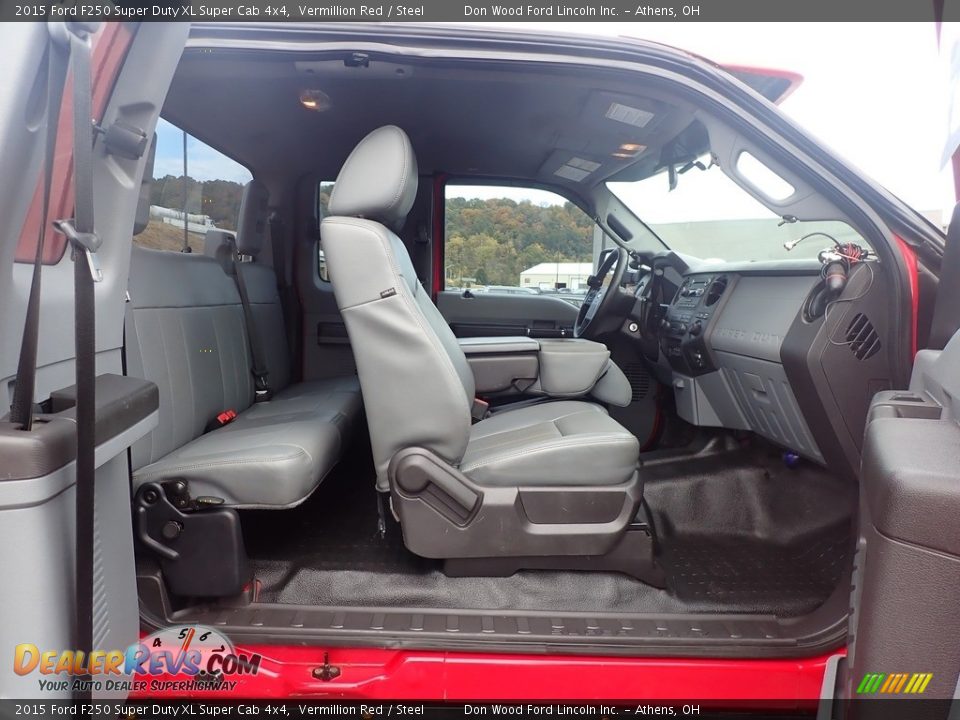 2015 Ford F250 Super Duty XL Super Cab 4x4 Vermillion Red / Steel Photo #34