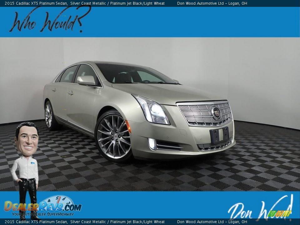 2015 Cadillac XTS Platinum Sedan Silver Coast Metallic / Platinum Jet Black/Light Wheat Photo #1