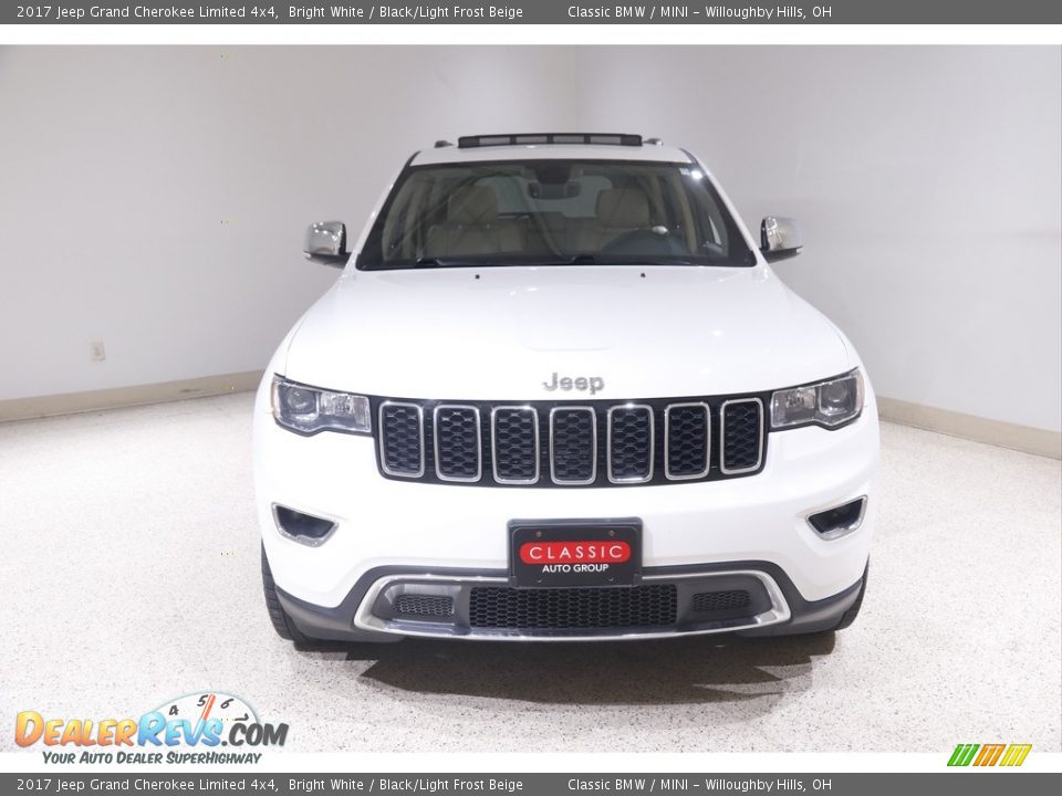 2017 Jeep Grand Cherokee Limited 4x4 Bright White / Black/Light Frost Beige Photo #2