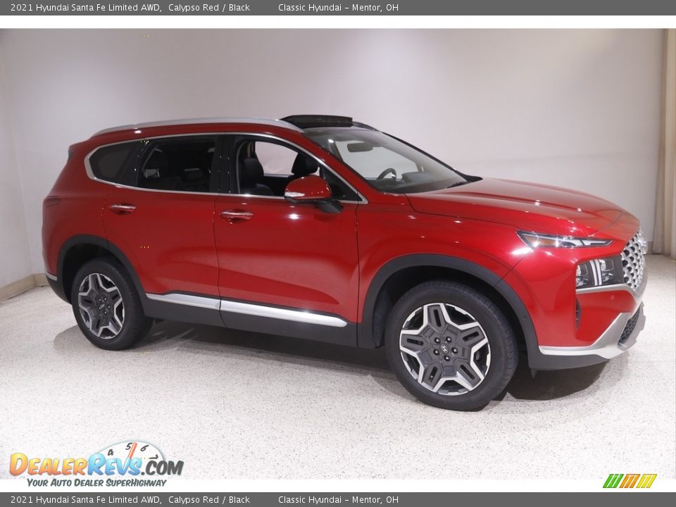 2021 Hyundai Santa Fe Limited AWD Calypso Red / Black Photo #1