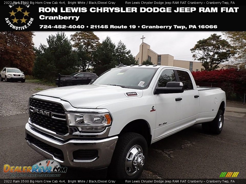 2022 Ram 3500 Big Horn Crew Cab 4x4 Bright White / Black/Diesel Gray Photo #1