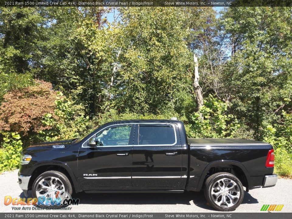 2021 Ram 1500 Limited Crew Cab 4x4 Diamond Black Crystal Pearl / Indigo/Frost Photo #1