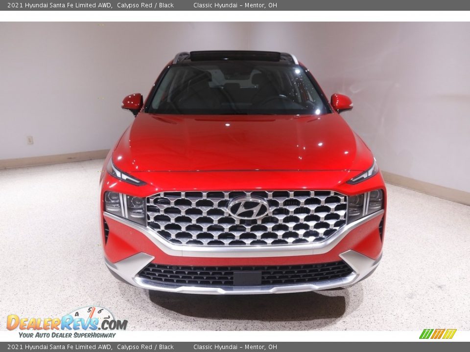 2021 Hyundai Santa Fe Limited AWD Calypso Red / Black Photo #2