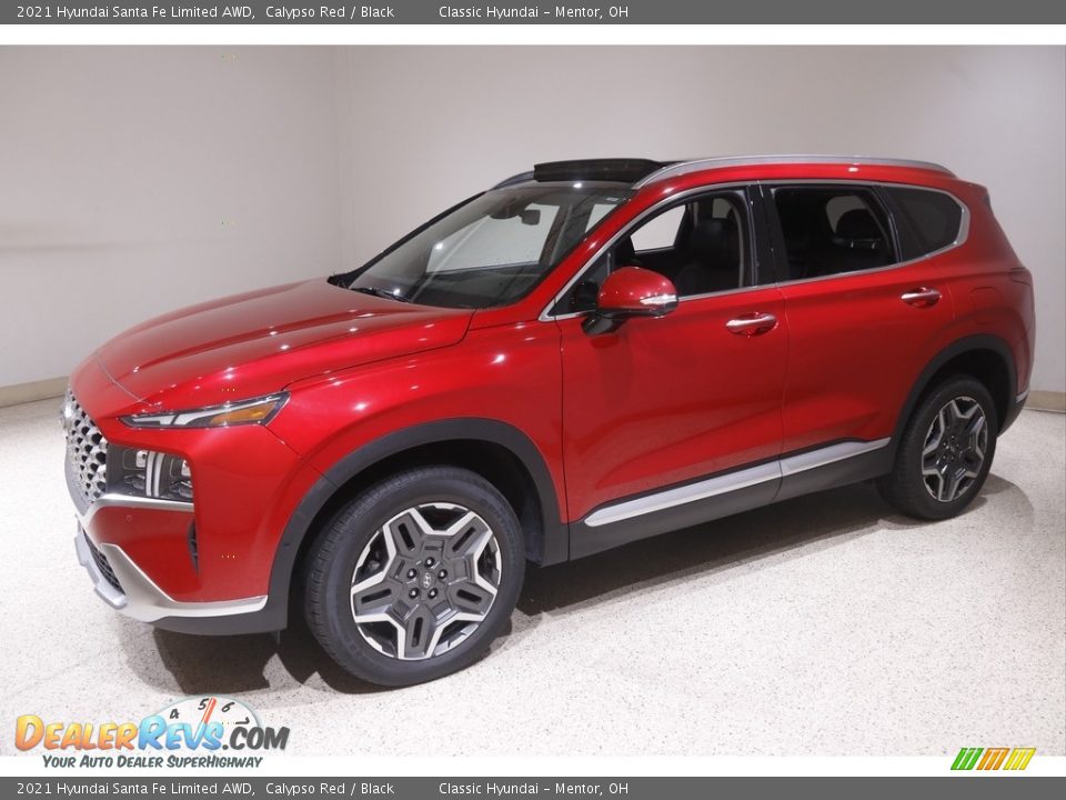 2021 Hyundai Santa Fe Limited AWD Calypso Red / Black Photo #3