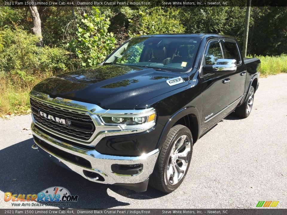 2021 Ram 1500 Limited Crew Cab 4x4 Diamond Black Crystal Pearl / Indigo/Frost Photo #3