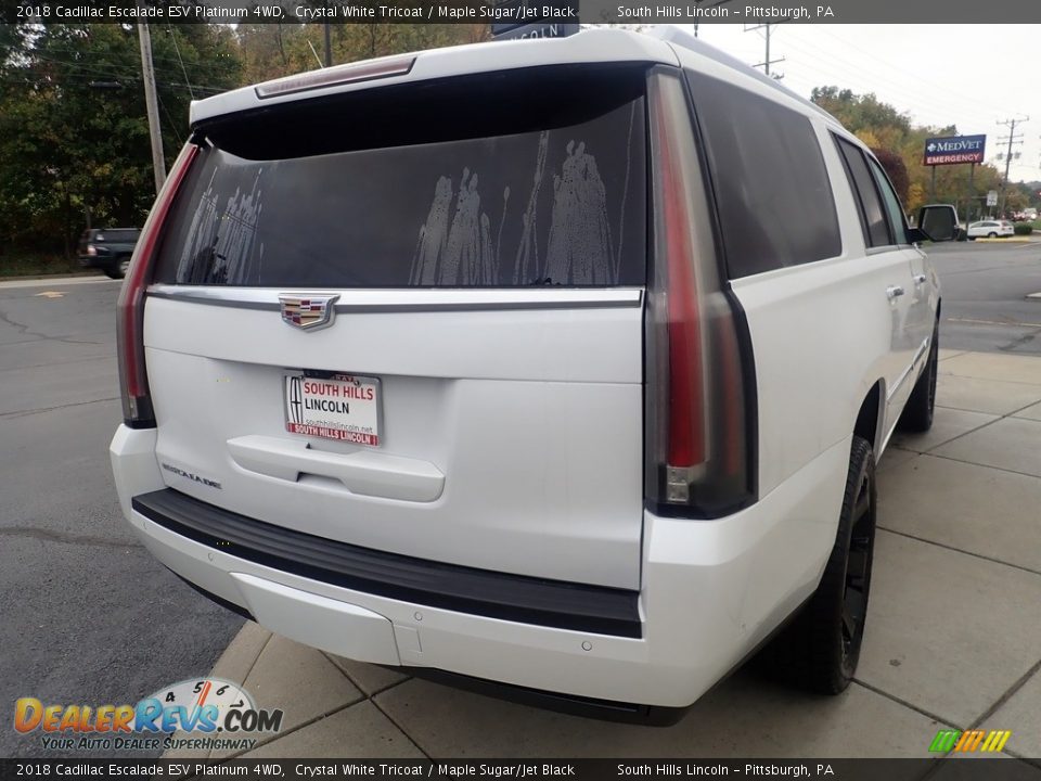 2018 Cadillac Escalade ESV Platinum 4WD Crystal White Tricoat / Maple Sugar/Jet Black Photo #5