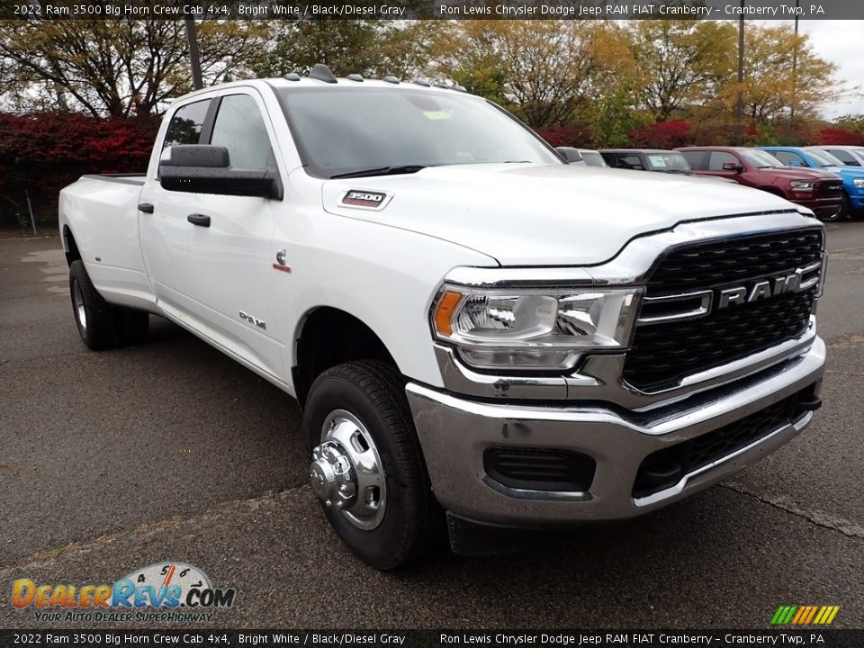 2022 Ram 3500 Big Horn Crew Cab 4x4 Bright White / Black/Diesel Gray Photo #7