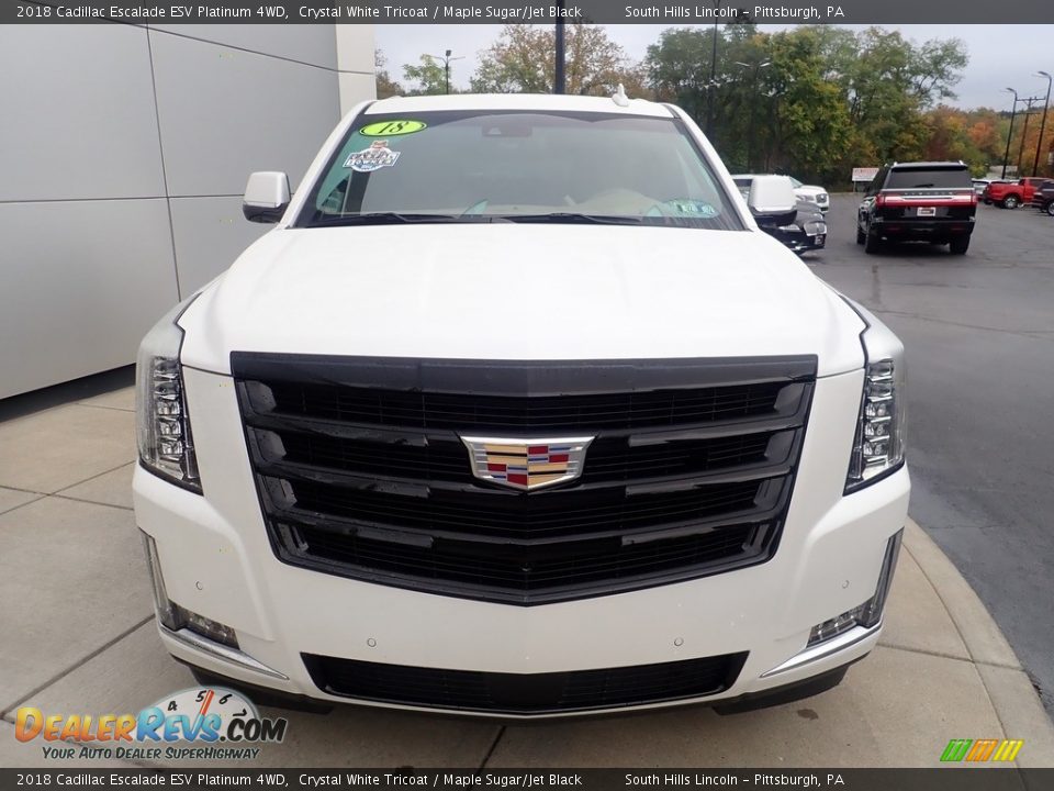 2018 Cadillac Escalade ESV Platinum 4WD Crystal White Tricoat / Maple Sugar/Jet Black Photo #8