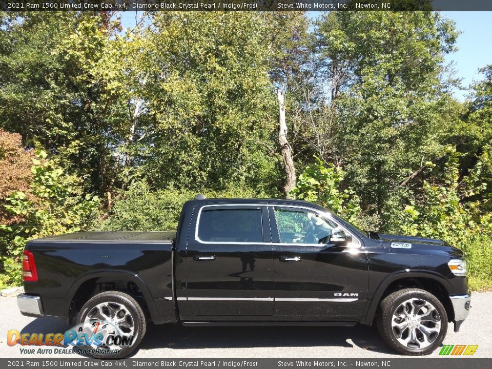 2021 Ram 1500 Limited Crew Cab 4x4 Diamond Black Crystal Pearl / Indigo/Frost Photo #7