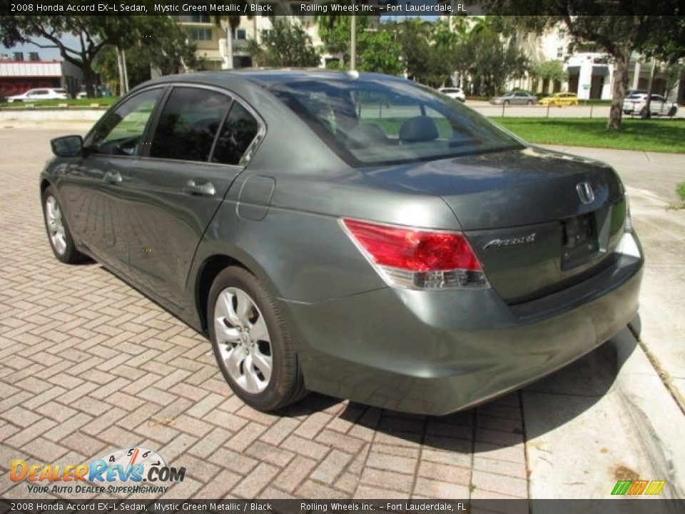 2008 Honda Accord EX-L Sedan Mystic Green Metallic / Black Photo #6