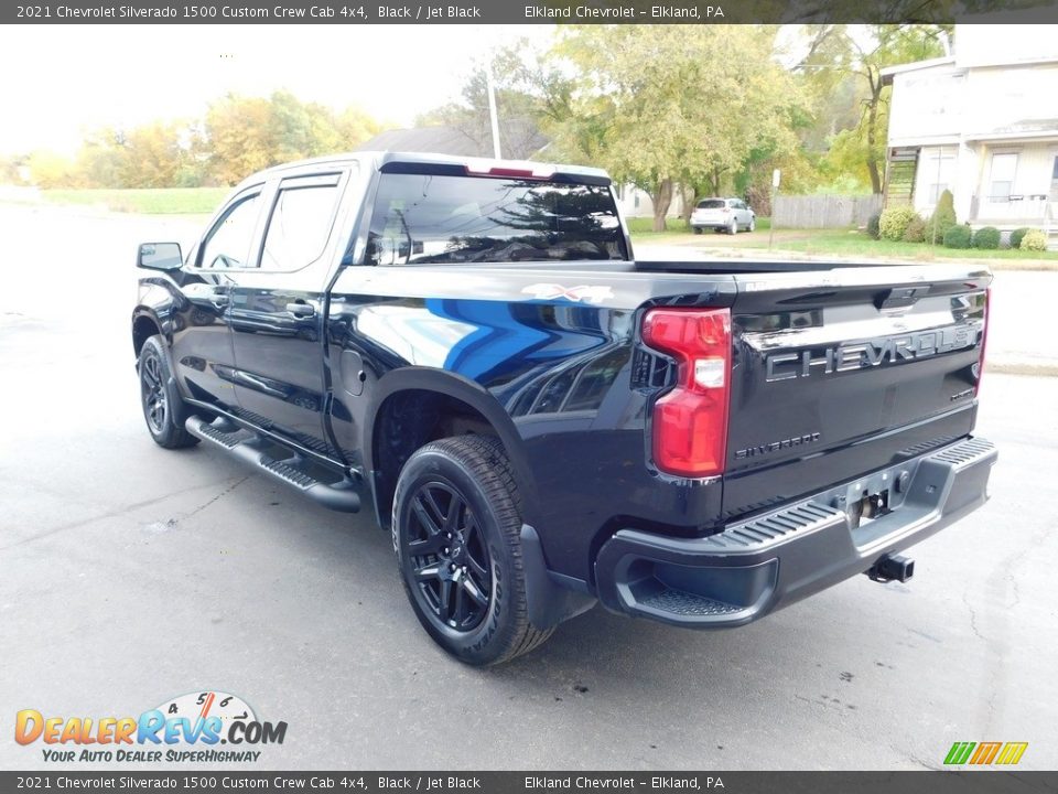 2021 Chevrolet Silverado 1500 Custom Crew Cab 4x4 Black / Jet Black Photo #6