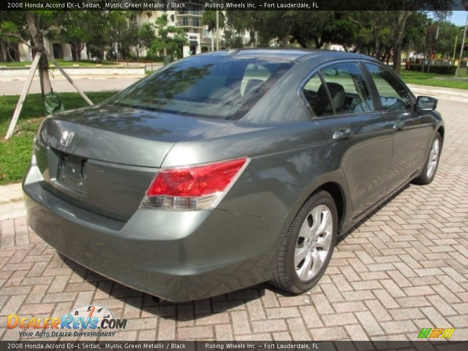 2008 Honda Accord EX-L Sedan Mystic Green Metallic / Black Photo #10