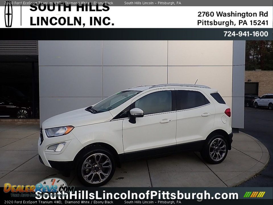 2020 Ford EcoSport Titanium 4WD Diamond White / Ebony Black Photo #1