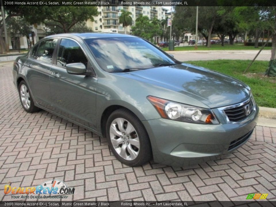2008 Honda Accord EX-L Sedan Mystic Green Metallic / Black Photo #14