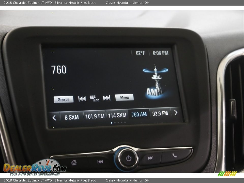 2018 Chevrolet Equinox LT AWD Silver Ice Metallic / Jet Black Photo #10