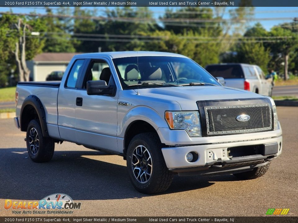 2010 Ford F150 STX SuperCab 4x4 Ingot Silver Metallic / Medium Stone Photo #2