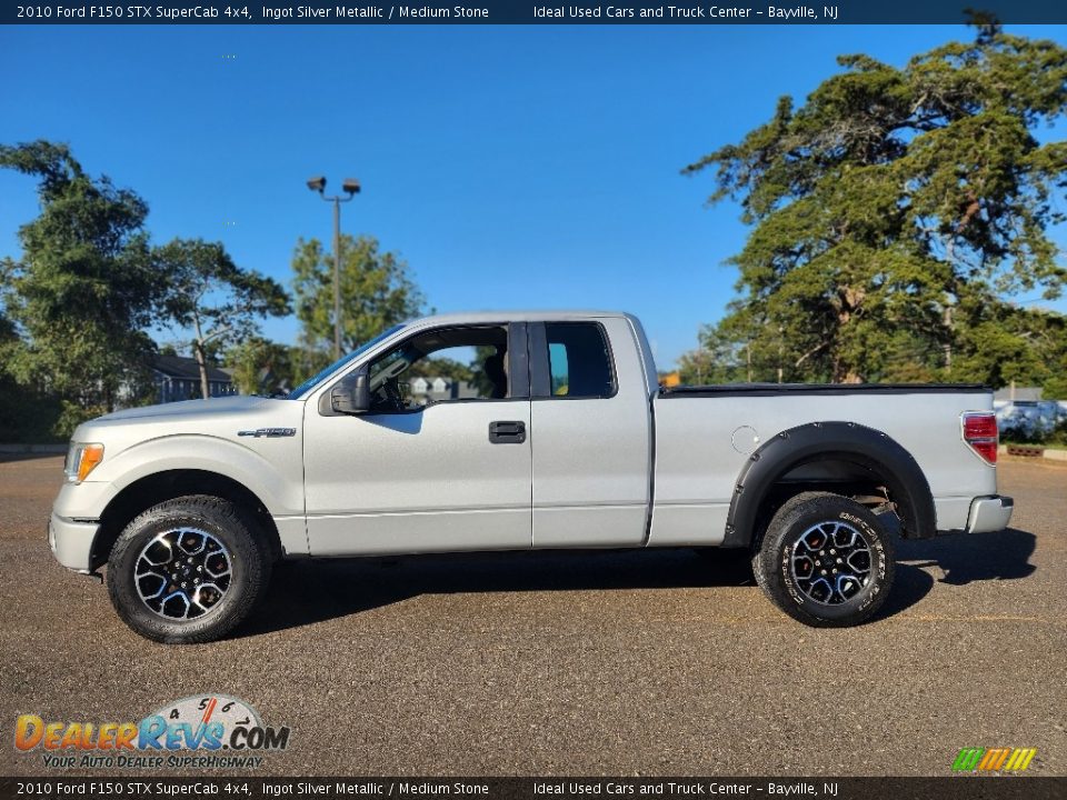 2010 Ford F150 STX SuperCab 4x4 Ingot Silver Metallic / Medium Stone Photo #4