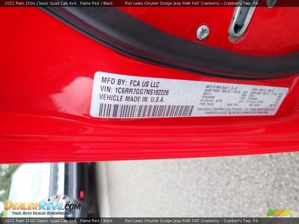 2022 Ram 1500 Classic Quad Cab 4x4 Flame Red / Black Photo #20