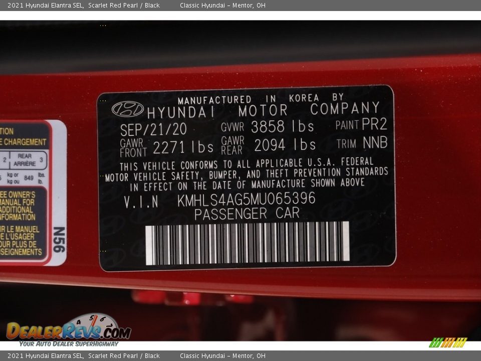 2021 Hyundai Elantra SEL Scarlet Red Pearl / Black Photo #20