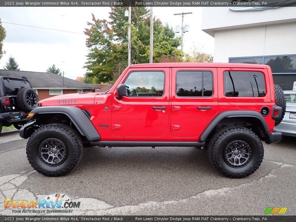 Firecracker Red 2023 Jeep Wrangler Unlimited Willys 4x4 Photo #2