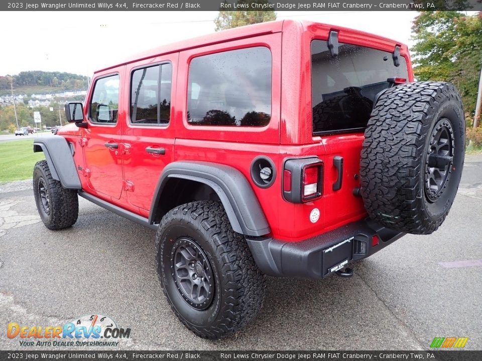 2023 Jeep Wrangler Unlimited Willys 4x4 Firecracker Red / Black Photo #3