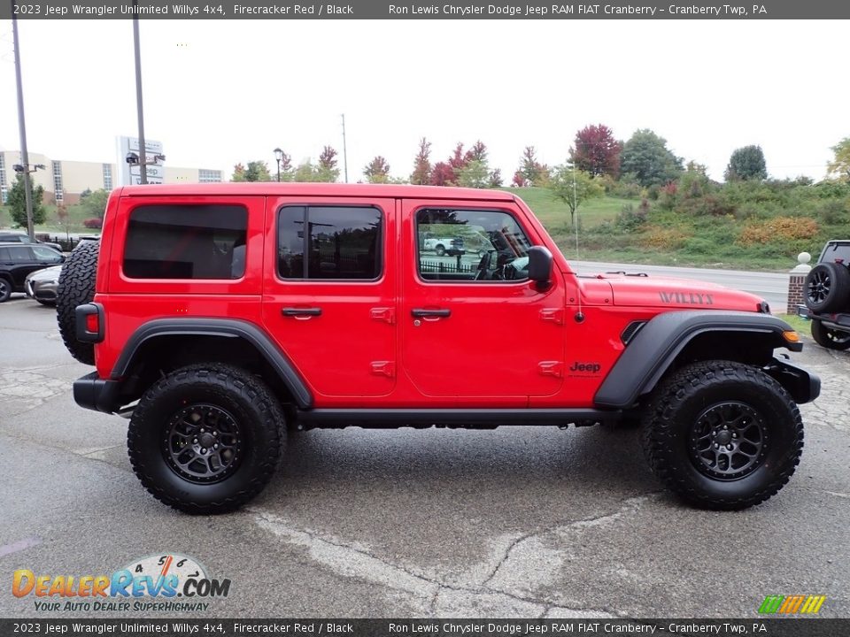 2023 Jeep Wrangler Unlimited Willys 4x4 Firecracker Red / Black Photo #6