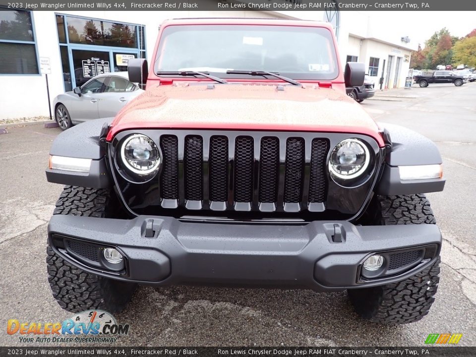 2023 Jeep Wrangler Unlimited Willys 4x4 Firecracker Red / Black Photo #8
