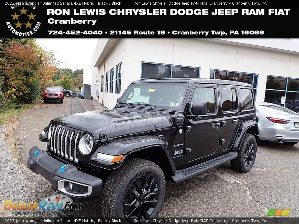 2023 Jeep Wrangler Unlimited Sahara 4XE Hybrid Black / Black Photo #1