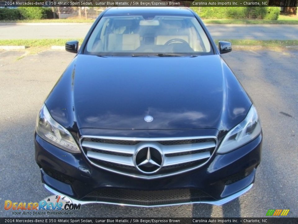 2014 Mercedes-Benz E 350 4Matic Sport Sedan Lunar Blue Metallic / Silk Beige/Espresso Brown Photo #5