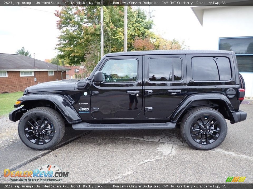 2023 Jeep Wrangler Unlimited Sahara 4XE Hybrid Black / Black Photo #2