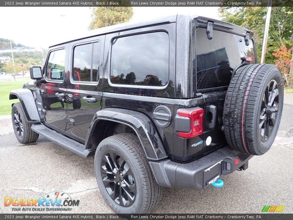 2023 Jeep Wrangler Unlimited Sahara 4XE Hybrid Black / Black Photo #3