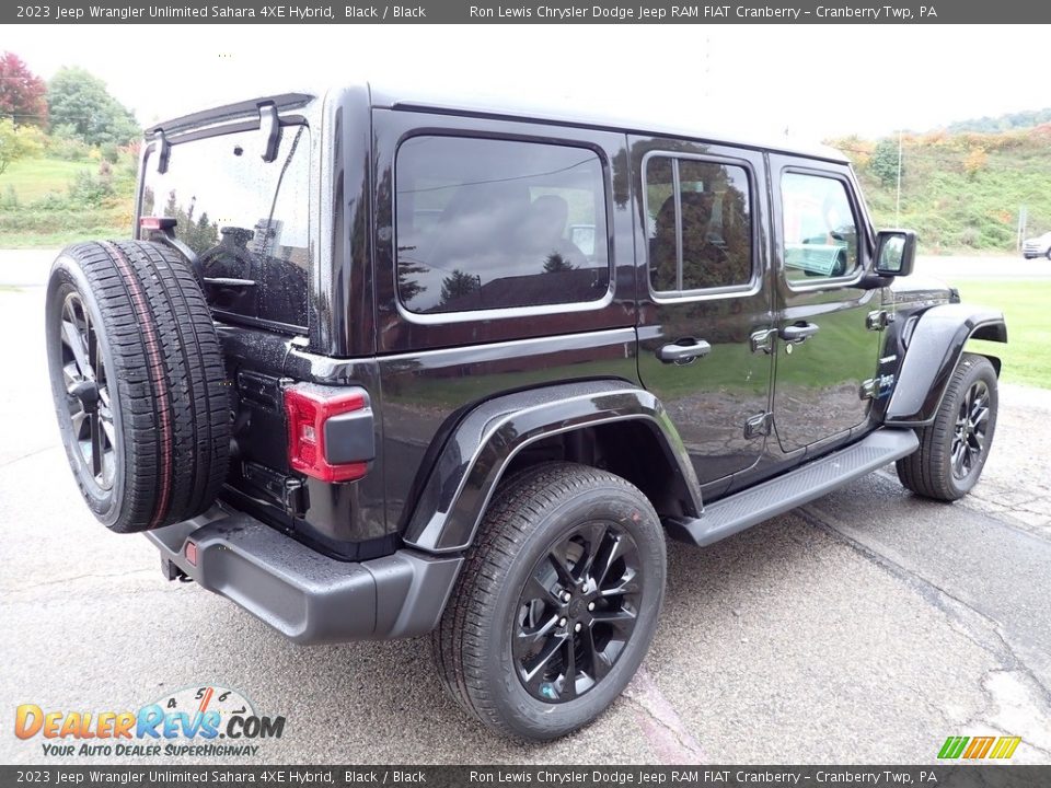 2023 Jeep Wrangler Unlimited Sahara 4XE Hybrid Black / Black Photo #5