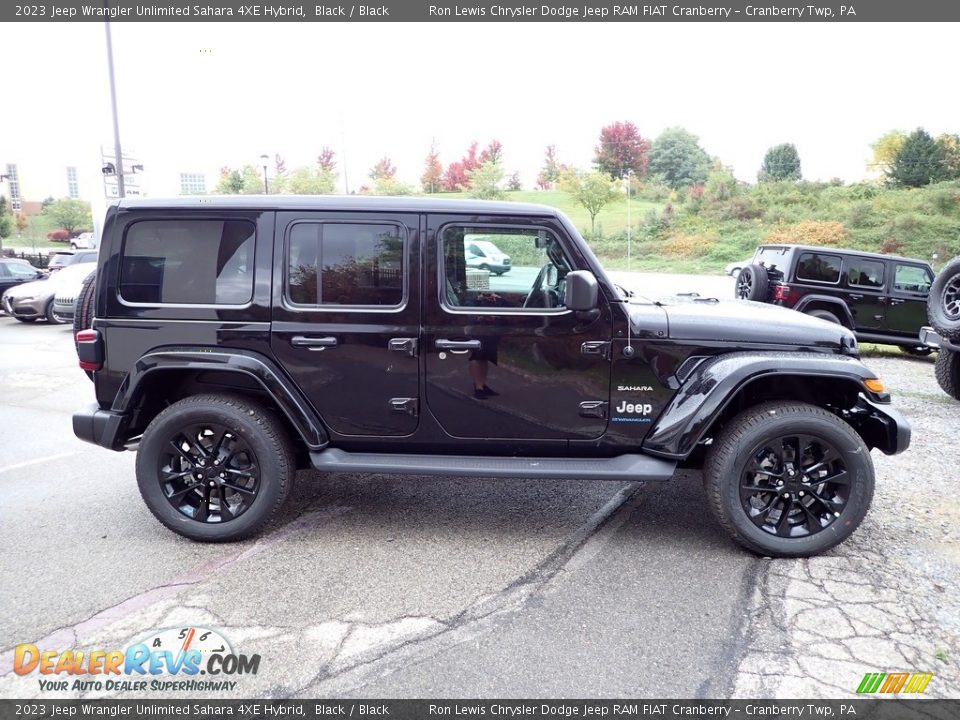 2023 Jeep Wrangler Unlimited Sahara 4XE Hybrid Black / Black Photo #6