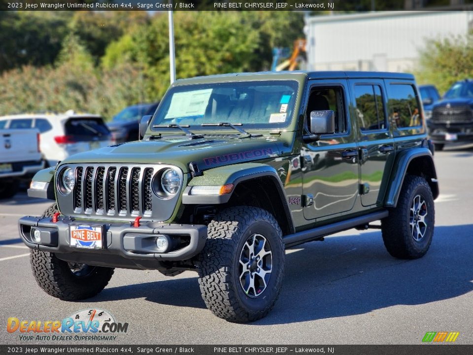 2023 Jeep Wrangler Unlimited Rubicon 4x4 Sarge Green / Black Photo #1