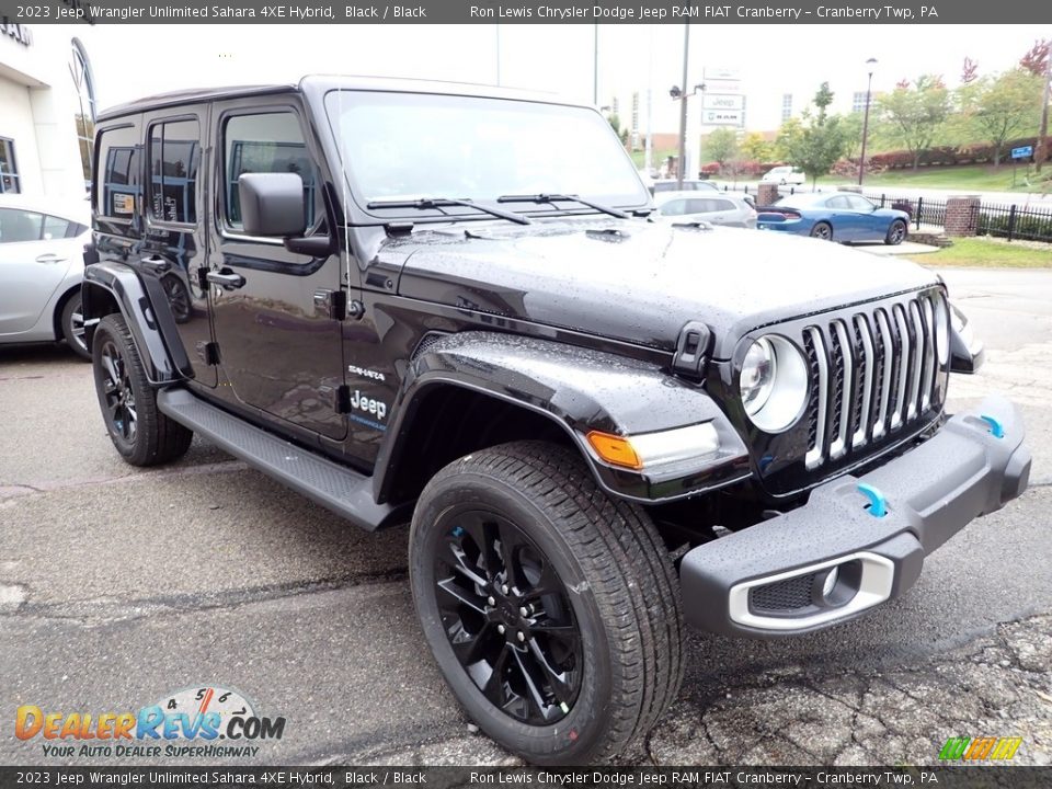 2023 Jeep Wrangler Unlimited Sahara 4XE Hybrid Black / Black Photo #7