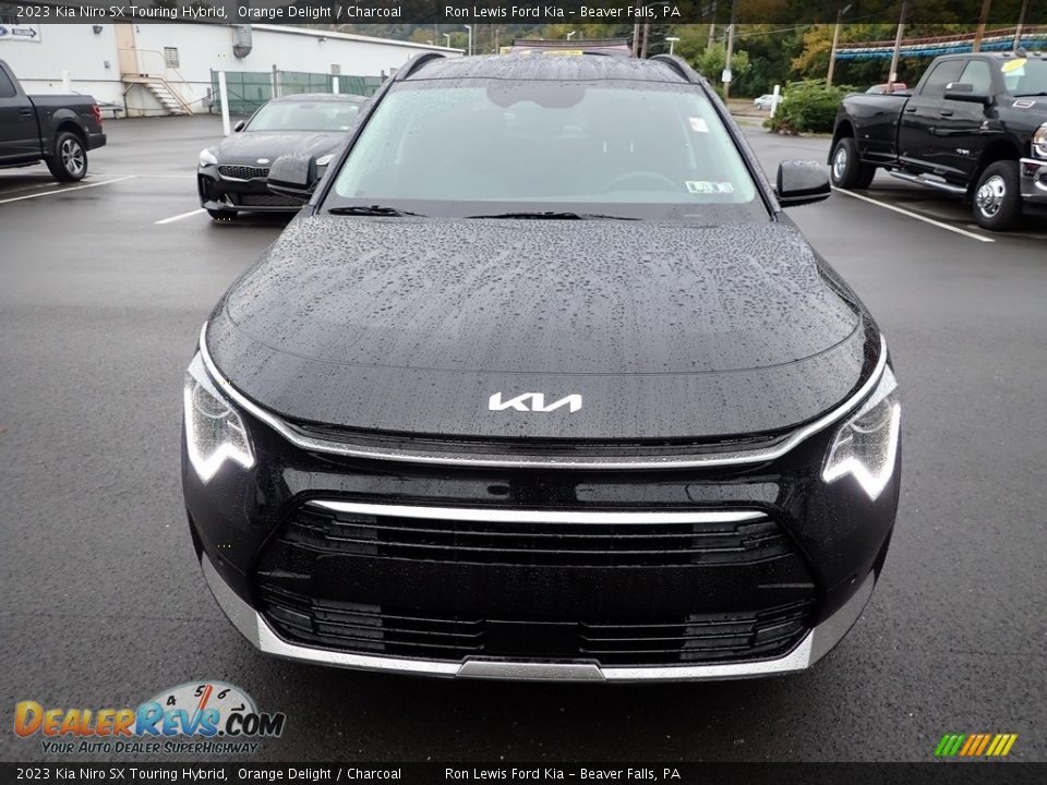 2023 Kia Niro SX Touring Hybrid Orange Delight / Charcoal Photo #3
