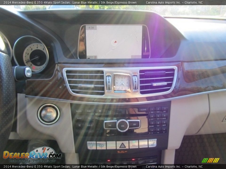 2014 Mercedes-Benz E 350 4Matic Sport Sedan Lunar Blue Metallic / Silk Beige/Espresso Brown Photo #16