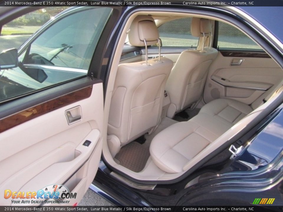 2014 Mercedes-Benz E 350 4Matic Sport Sedan Lunar Blue Metallic / Silk Beige/Espresso Brown Photo #20