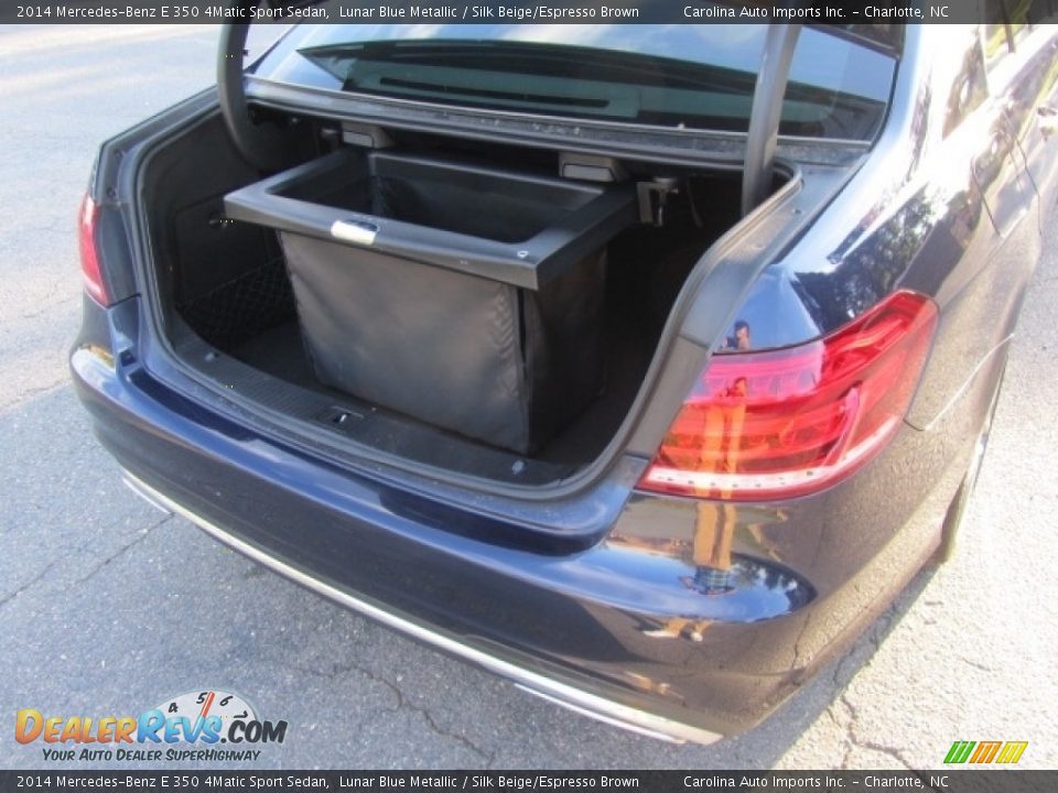 2014 Mercedes-Benz E 350 4Matic Sport Sedan Lunar Blue Metallic / Silk Beige/Espresso Brown Photo #21