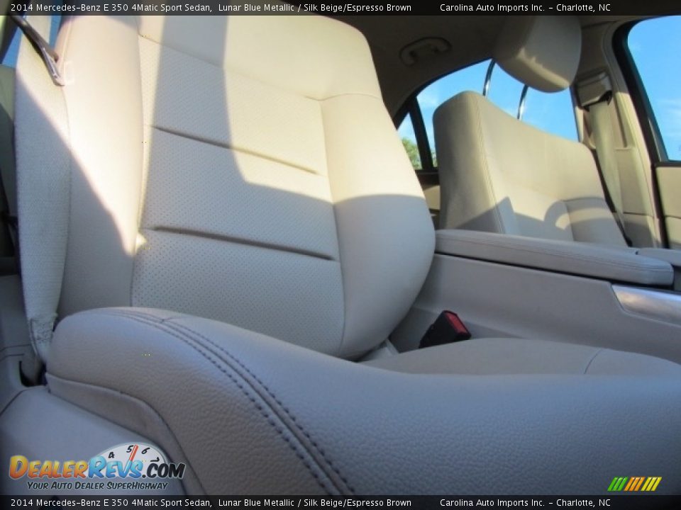 2014 Mercedes-Benz E 350 4Matic Sport Sedan Lunar Blue Metallic / Silk Beige/Espresso Brown Photo #23