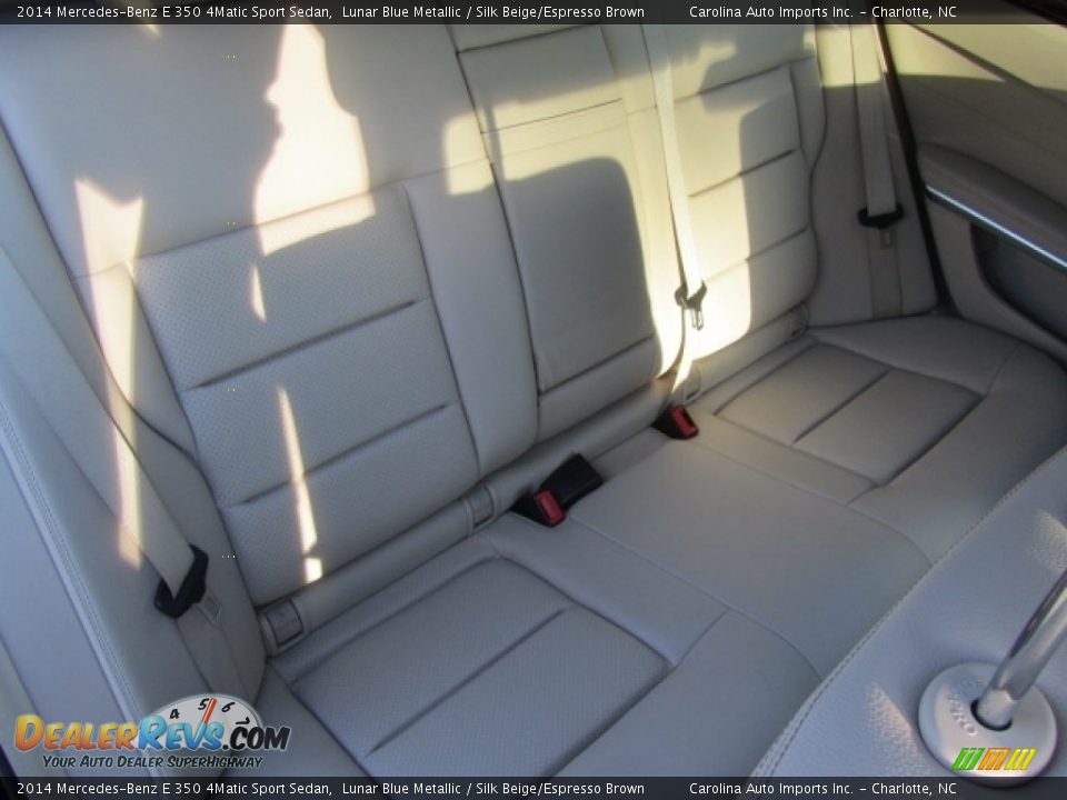 2014 Mercedes-Benz E 350 4Matic Sport Sedan Lunar Blue Metallic / Silk Beige/Espresso Brown Photo #25