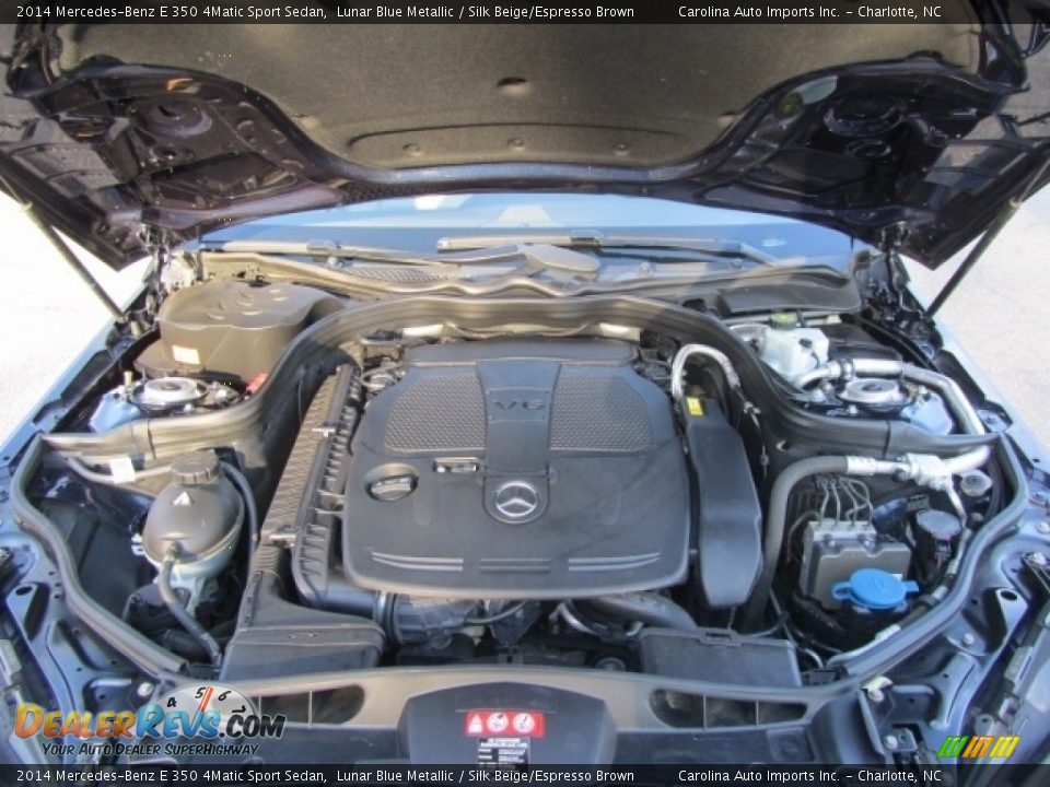 2014 Mercedes-Benz E 350 4Matic Sport Sedan Lunar Blue Metallic / Silk Beige/Espresso Brown Photo #26
