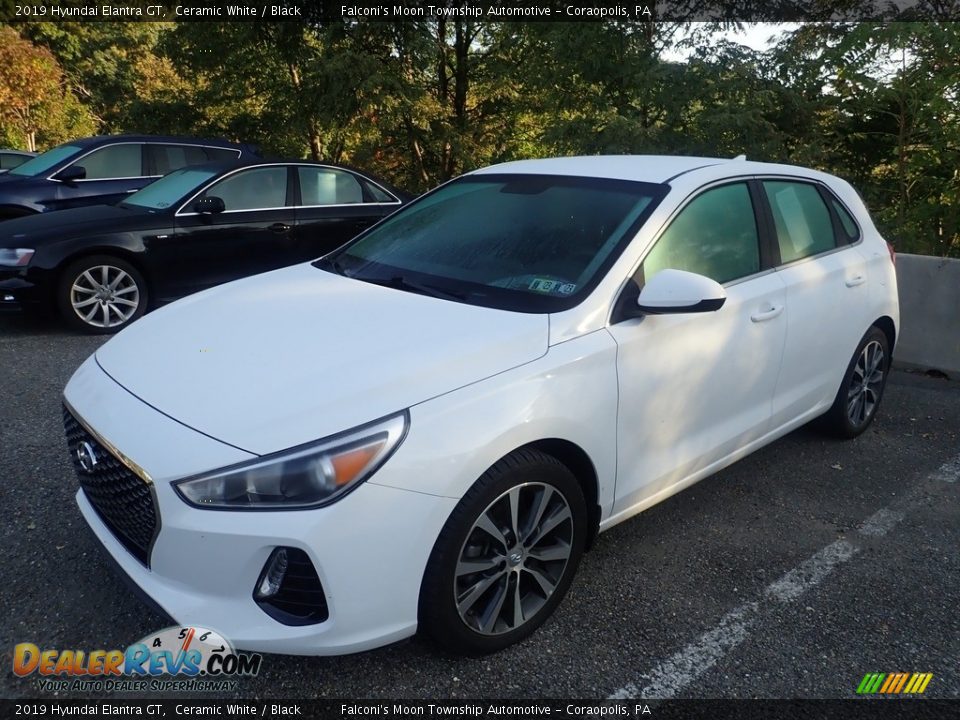 2019 Hyundai Elantra GT Ceramic White / Black Photo #1